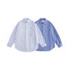 OUSWE Moda Americana Marca de Moda Estilo Japonês cityboy Camisa Listrada Masculina e Feminina Solta Casual Moda Japonesa Camisa de Manga Longa RC28