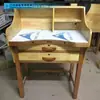 Mesa de Metalurgia Madera Maciza Acero Inoxidable Mesa Kung Fu Molde para Dorado Fabricación de Moldes Reparación Herramientas de Micro-incrustación Banco de Trabajo de Joyería