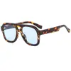 Nuevas Gafas de Sol Aviador de Doble Puente para Mujer Moda Europea Americana Estilo Callejero Geniales Modernas Montura Grande Gafas Retro de Personalidad para Hombre