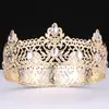 Festa de Coroação Europeia e Americana Transfronteiriça Coroa Barroca Redonda Coroa de Noiva Liga de Liga Estilo Palácio Retrô Tiara