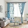 Cortina de costura de estilo nórdico con acabado en triángulo, ventana pequeña, ventana salediza, dormitorio, cortina opaca, sala de estar, simple y moderna