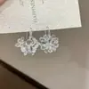 Pendientes de Gancho Florales de Cuentas Transparentes Dulces Coreanos Diseño de Nicho Únicos Hermosos de Alta Gama para Mujeres Joyería para Orejas Nuevo