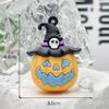 Llavero con colgante de calabaza de Halloween, diseño de cruz fronteriza, para coche, de Navidad, regalo pequeño