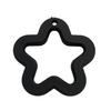 Handfeel borracha pendurado buraco oco estrela de cinco pontas flor de ameixa diy colar artesanal acessórios de corrente de telefone móvel brinco material contas