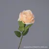 Flor Artificial Rosa Redonda de Cabeça Única Rosa de Seda Adereços para Cenário de Casamento Decoração de Vitrine de Shopping Entrega Direta da Fábrica