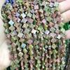 Ojo de tigre verde de 8 mm, dongling verde, amatista dorada, trébol de cuatro hojas, cuentas sueltas, pasador de pelo DIY, accesorios para el cabello, pulsera, accesorios para collares, venta al por mayor