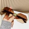 Gafas de Sol Cuadradas Estilo Nuevo Sin Marco para Mujer Gafas de Sol de Moda Mismo Estilo para Hombre Gafas de Sol Resistentes a los Rayos UV 90181
