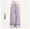 Pantalones de niña otoño pantalones de pierna recta 2026 nuevos pantalones de chándal de otoño para niños pantalones deportivos elegantes para niñas grandes pantalones casuales