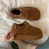 Sapatos Birkenstock Forrados com Lã de Celebridade da Internet para Mulheres 2025 Novos Sapatos de Inverno Quentes e Espessos para Mulheres Sapatos de Algodão para Neve para Mulheres