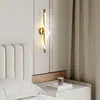 Lámpara de pared minimalista moderna tubo acrílico lámpara de pared sala de estar dormitorio pasillo hotel lámpara de tira de noche luz de 360 grados