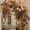 Cor de café de outono estilo retrô materiais florais materiais florais de casamento móveis macios atmosfera de outono adereços de casamento decorações flores artificiais