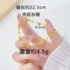 Colar de contas olho de gato simples em ouro de areia vietnamita pulseira conjunto de contas disco super brilhante design moderno joias banhadas a ouro em cobre
