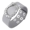 Pulsera Ancha de Cuero de Moda 2022 Estilo Hermana Real para Dama Pulsera de PU Aleación Casual Forma de Leopardo Joyería al por Mayor