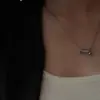 Collar de Acero de Titanio, Colgante de Resorte Espiral Geométrico Genial, Estilo Hip-Hop, Diseño Personalizado, Joyería de Cadena para Clavícula