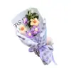 Pequeño ramo de punto transfronterizo, ramo de flores artificiales de hilo tipo pompón para el Día de San Valentín, accesorio de regalo para la temporada de graduación, pequeño regalo