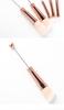 Ventas directas de fábrica venta caliente DIY con cuentas juego de brochas de maquillaje profesionales de 5 piezas con mango de metal corrector sombra de ojos brocha para cejas cabeza magnética de cambio libre juego de brochas de maquillaje con cuentas hechas a mano