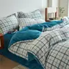 Funda de edredón de terciopelo de leche de doble cara, pieza única, juego de ropa de cama, 150*200, adecuada para camas individuales, dormitorios de estudiantes, se puede usar sin edredón