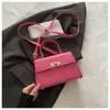 Bolso de Mano de Alta Gama para Mujer con Patrón de Lichi, Bolso Tote Casual, Nuevo Modelo 2025, Elegante Bolso Cuadrado Pequeño con Cerradura, Bolso Cruzado de Moda