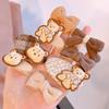 Fofo estilo perfumado bolinhas laço urso infantil presilha de cabelo outono inverno franja clipe lateral atacado