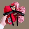 Nuevos coleteros florales de Mickey Mouse para mujer, liga para moño creativa de otoño e invierno, lindo coletero de Mickey Mouse con lunares