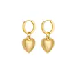 Pendientes Simples de Amor Europeos y Americanos Pendientes de Mujer de Gama Alta para el Trabajo Chapado en Cobre Oro Real Pendientes de Mujer de Alto Color Pendientes de Otoño e Invierno