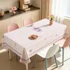 Mantel Estilo Ins a Prueba de Aceite e Impermeable Mantel de PVC de Gama Alta Anti-Quemaduras Mantel para Mesa de Café Aislante Térmico Cubierta de Mesa sin Lavado
