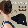 Pinza para el Cabello Triángulo Dorada Satinada Estilo Francés para Mujer, Modelo Nuevo de Alta Gama 2025, Pasador para la Parte Trasera de la Cabeza, Accesorio para el Cabello Pinza de Tiburón