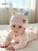 Gorros para Bebés y Niños Pequeños para Primavera y Otoño, Gorros Finos de Protección Solar con Diseño de Conejo, Gorros para Recién Nacidos para Niños y Niñas, Gorras Pequeñas para Bebés