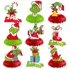 Decoración para fiesta de Navidad transfronteriza adornos de panal Papá Noel y muñeco de nieve accesorios para crear ambiente decoraciones de escritorio
