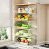 Prateleira de Armazenamento para Mesa, Aparador para Sala de Estar, Organizador em Camadas para Lanches e Copos de Água, Cesta de Armazenamento para Frutas e Vegetais de Cozinha