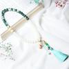 Raíz de Bodhi de jade blanco de Hainan, flor flotante natural, bricolaje, Duobao, color degradado, cadena de cuentas budistas trenzada a mano, Dunhuang