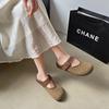 Chinelos Estilo Birkenstock para a Primavera de 2024, Novos Sapatos Rasos Retro Slip-On para Mulheres