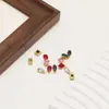 Colgante de Acero Inoxidable Estrella Geométrica de Cinco Puntas Incrustado con Diamante Chapado Eléctrico de 18K Colgante de Circonita Cúbica Accesorios para Joyería de Aretes y Collares DIY