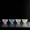 Juego de Té Kung Fu de Cristalería Tradicional, Taza de Cata, Taza Personal, Recipiente de Alta Gama para Preparar Té, Taza de Cata de Alto Pie con Forma de Flor Marca Yushantang