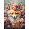 Pintura de diamantes de zorro llena de diamantes animal diy adornos de diamantes sala de estar dormitorio pintura decorativa transfronteriza para fabricantes venta al por mayor