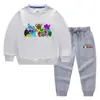 2023 Primavera y otoño nueva ropa infantil transfronteriza suéter para niños pantalones de dibujos animados conjunto de dos piezas bebé algodón traje de manga larga