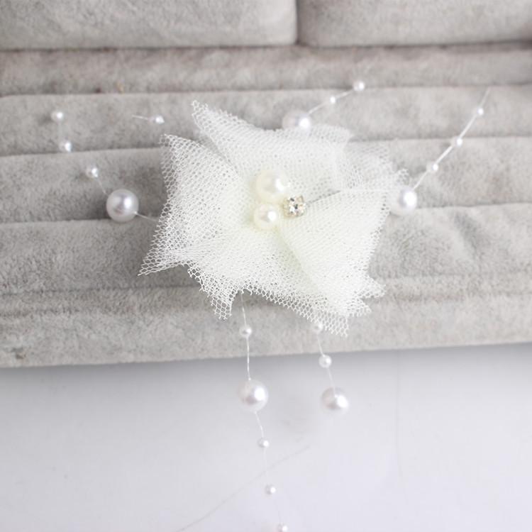 迷茫日用百货花朵珍珠边夹