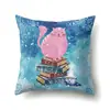 Funda de almohada de poliéster suministro transfronterizo decoración del hogar almohada almohada de coche funda de cojín con estampado de animal lindo gato