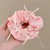 Scrunchie de rede de renda de bolinhas novo estilo coreano com um toque vintage e sofisticado, adequado para rabos de cavalo, um acessório de cabelo para meninas