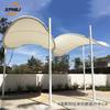 Película parasol con diseño artístico, estructura de PVC y PTFE de alta transmisión de luz, resistente a terremotos, al viento y a la nieve.