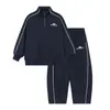Conjunto de Sudadera Deportiva con Media Cremallera para Exteriores de Otoño para Niños 2026 Nuevo Estilo Ropa Holgada con Bloques de Color para Jóvenes y Niños