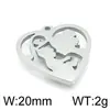 Colgante de Acero Inoxidable en Forma de Corazón Accesorios para Joyería DIY Corazón Hueco con Pedrería Combinación de Amor Collar Pulsera Dijes