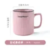 Taza de Cerámica Personalizada, Taza para Beber de Oficina, Taza para Café con Leche de Rayas Verticales, Taza Transfronteriza Linda y de Aspecto Elevado