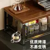 Elevador para cafetera estante de almacenamiento de escritorio estación de trabajo cesta de almacenamiento para despensa aparador estante de varios niveles portadías de té