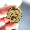 1 Pieza Nuevo Perro Xishi Animal Collar de Perro para Mujer Lindo Colgante de Acero Inoxidable Accesorios de Joyería DIY