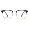 Gafas de Media Montura Línea de Cejas Ultra Ligeras de Tr90 para Miopía para Hombres, Se Pueden Montar Cristales Graduados, Personalización Profesional en Línea, Monturas de Gafas Anti Luz Azul