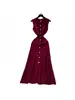 Vestido de Punto Delgado con Botones Metálicos, Cuello Redondo, Sin Mangas, Estilo Chanel, Transfronterizo, para Mujer, Nuevo Estilo 26, Ceñidor de Cintura, Largo