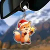 Chaveiro Acrílico de Pequeno Animal de Natal Pingente para Retrovisor de Carro Mochila Pequeno Presente