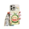 Padrão de Boneca de Melancia Fofa de Verão Adequado para iPhone 17 Pro, Capa de Celular Apple 18 com Corrente para Pendurar de Nuvem Arco-Íris