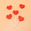 Velas de Cumpleaños Rojas Brillantes con Forma de Corazón Lindas de Bell, Pasteles para Propuestas y Confesiones, Velas para Postres, Se Pueden Personalizar con Impresión de Logo